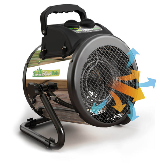 ELECTRIC GREENHOUSE HEATER & FAN with Manual Thermostat PALMA TWIN, 1000 W / 2000 W